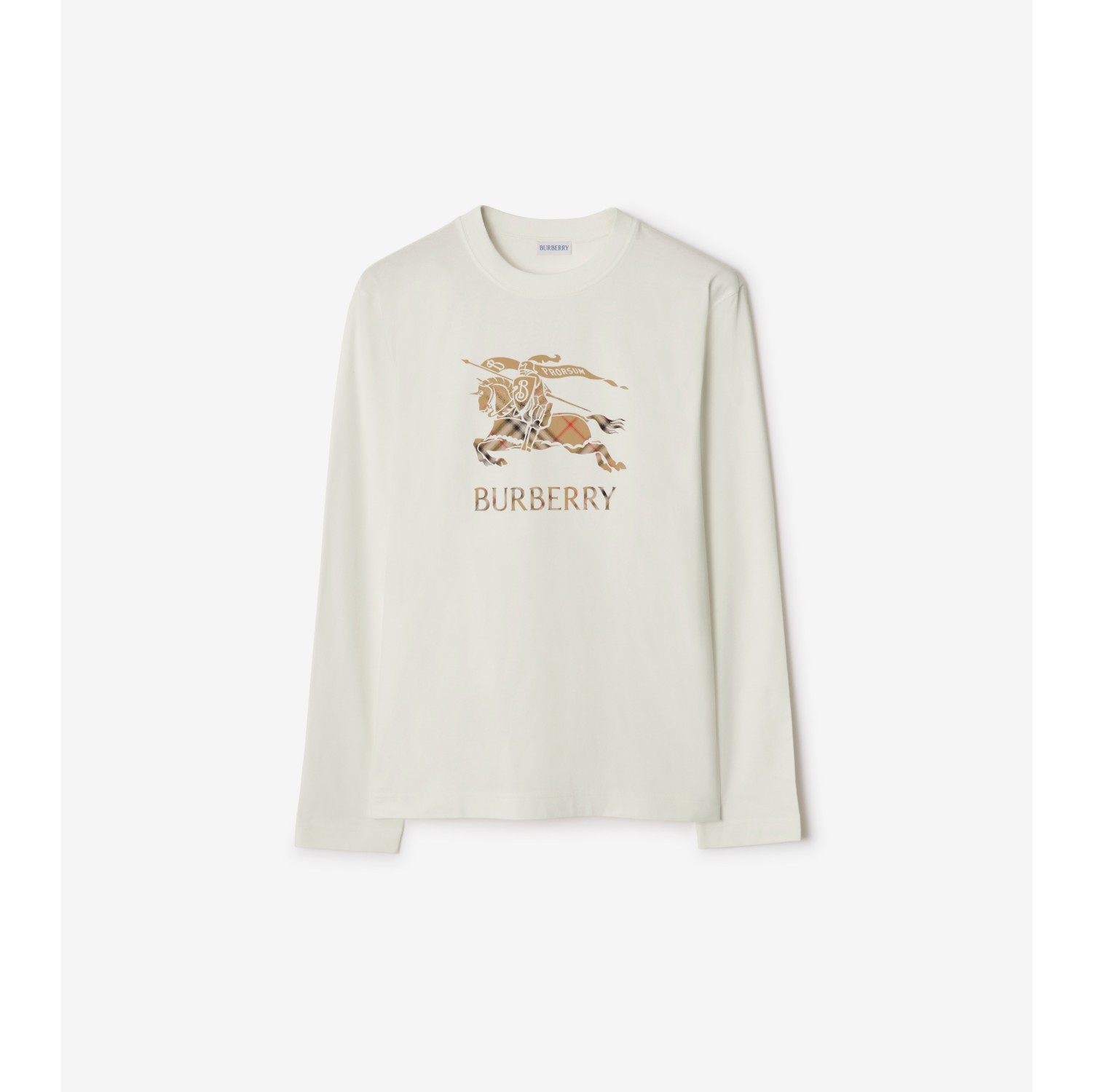 Long-sleeve Knight Ombré Cotton T-shirt