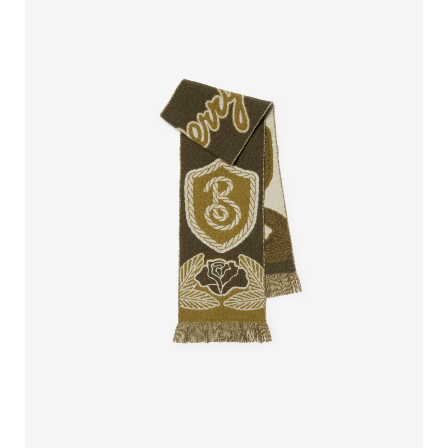 B Shield Wool Cashmere Scarf