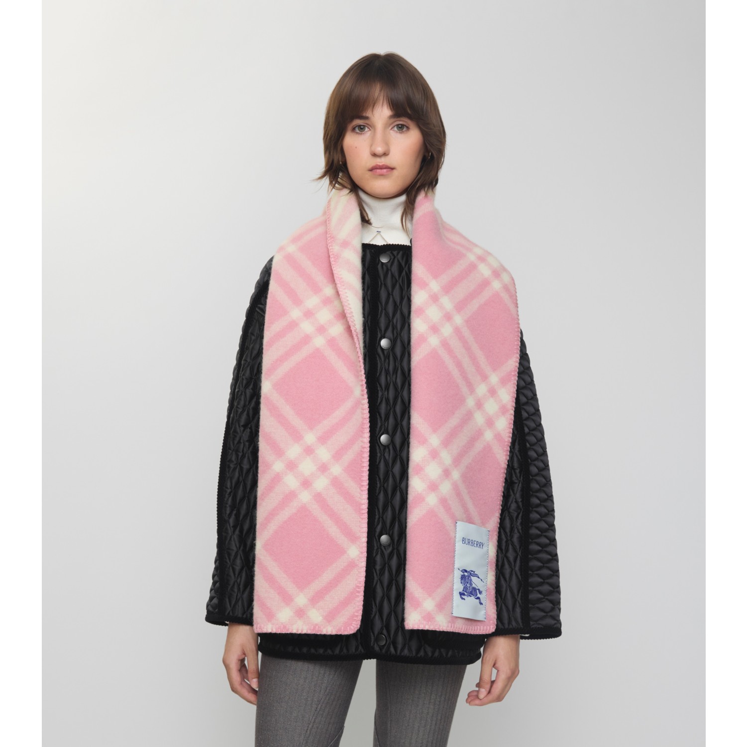 Check Wool Scarf