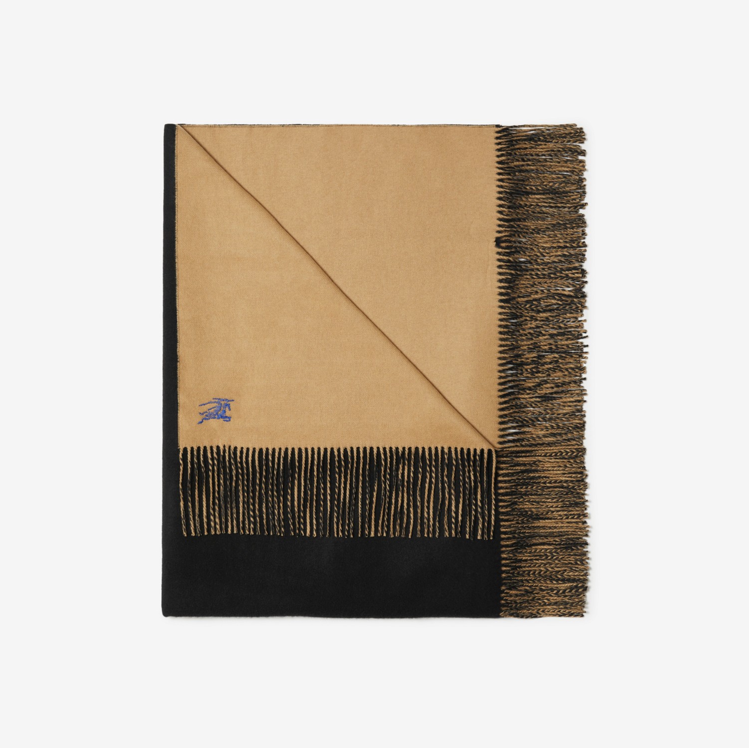 EKD Cashmere Blanket in Black/archive Beige | Burberry® Official