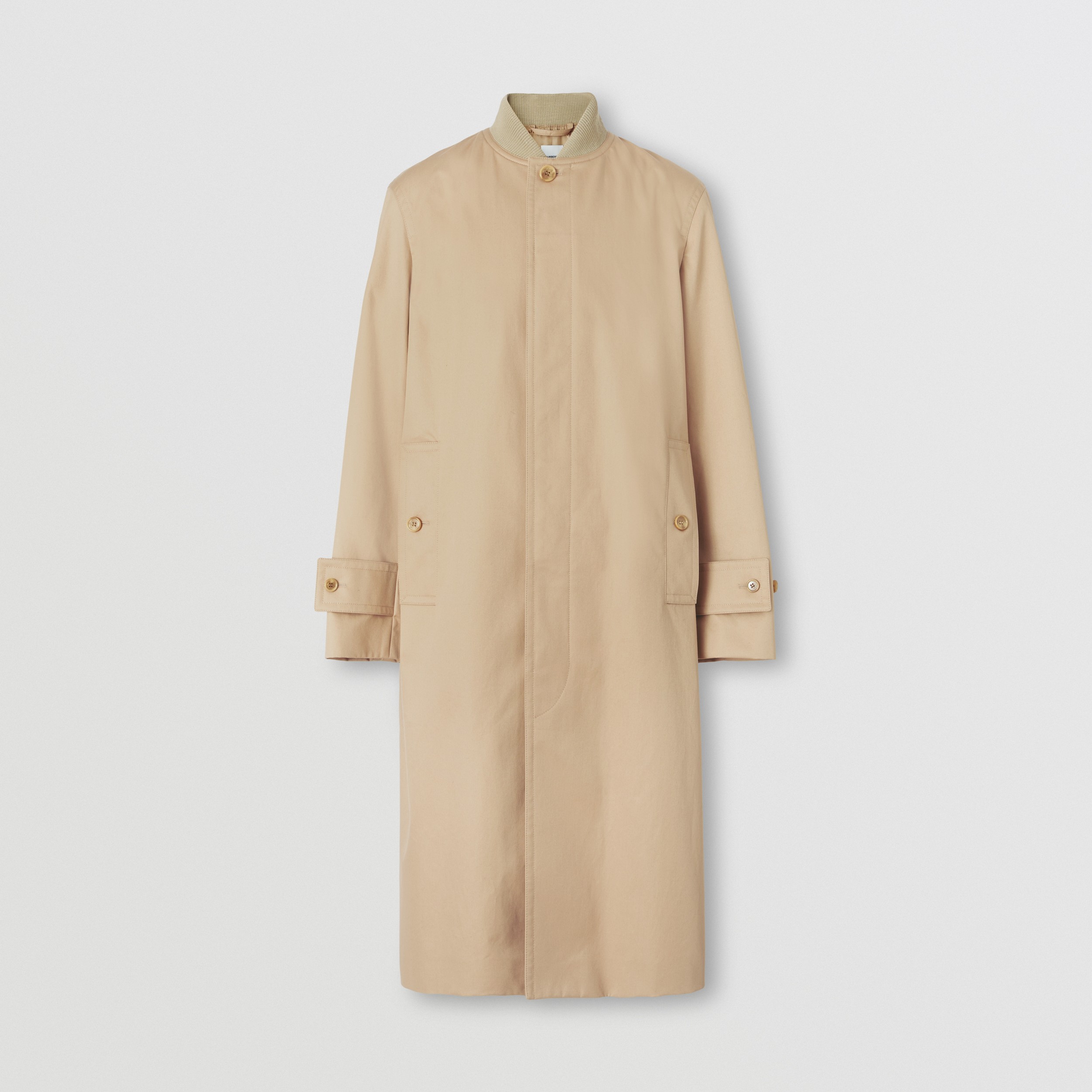 Monster Graphic Cotton Gabardine Car Coat in Soft Fawn - Men | Burberry® Official - 4