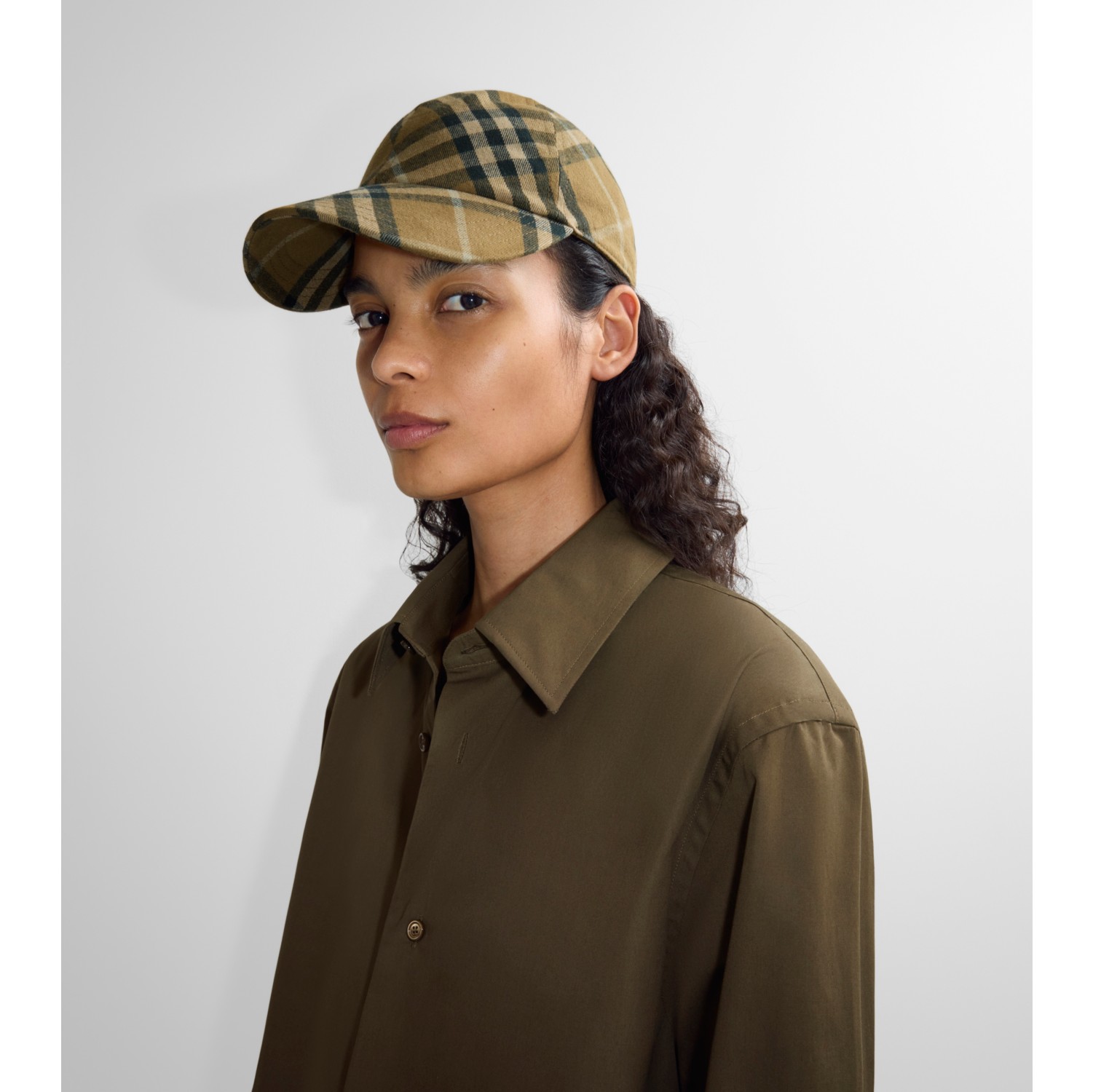 Check Cotton Baseball Cap in Camp Men Burberry Official