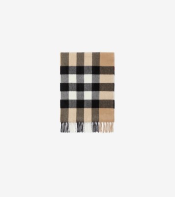 Check Cashmere Scarf in Archive beige Burberry Official