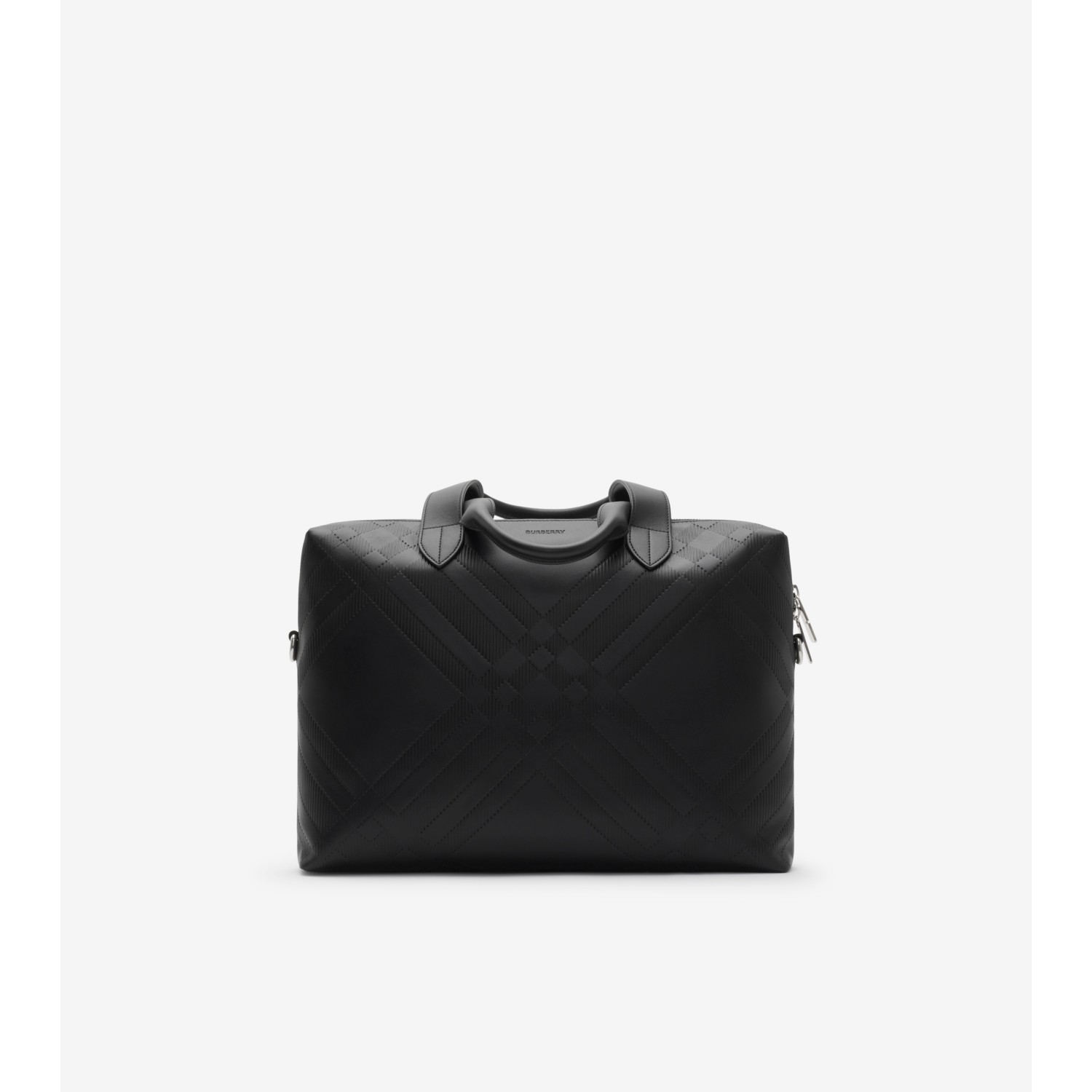 Embossed Check Briefcase