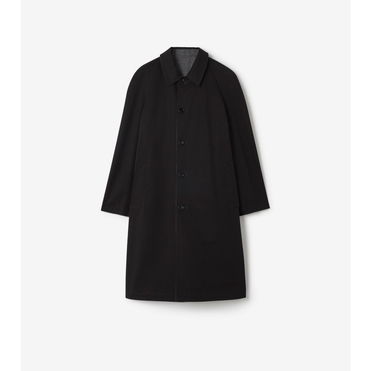  Check Long Reversible Wool Parkbury Car Coat