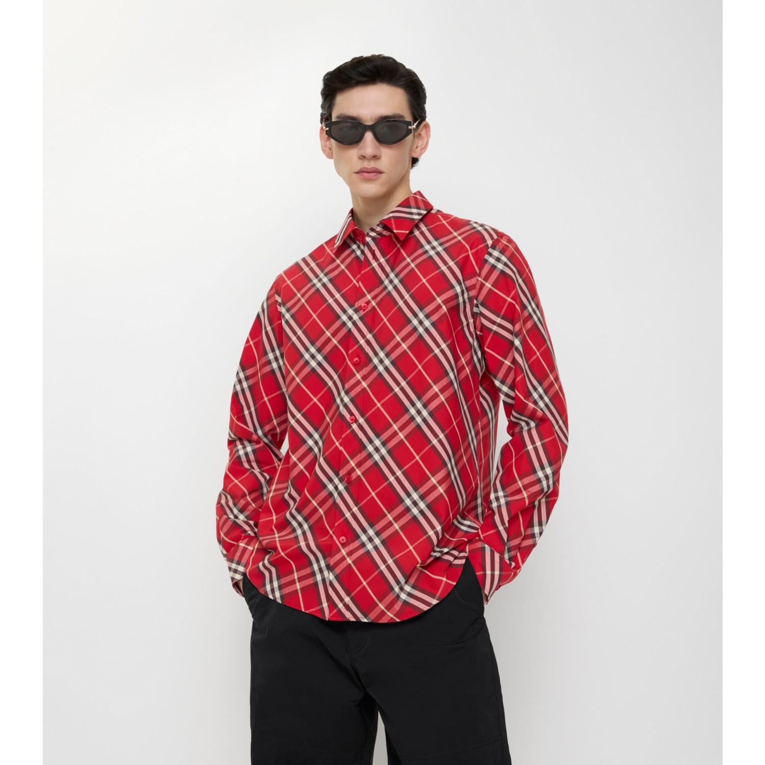 Relaxed Fit Check Cotton Shirt