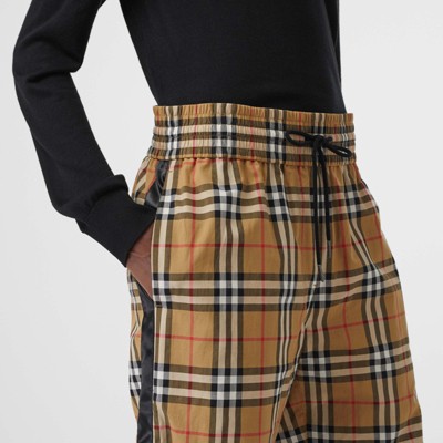 burberry check trousers womens