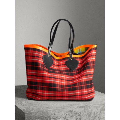 burberry red tote bag