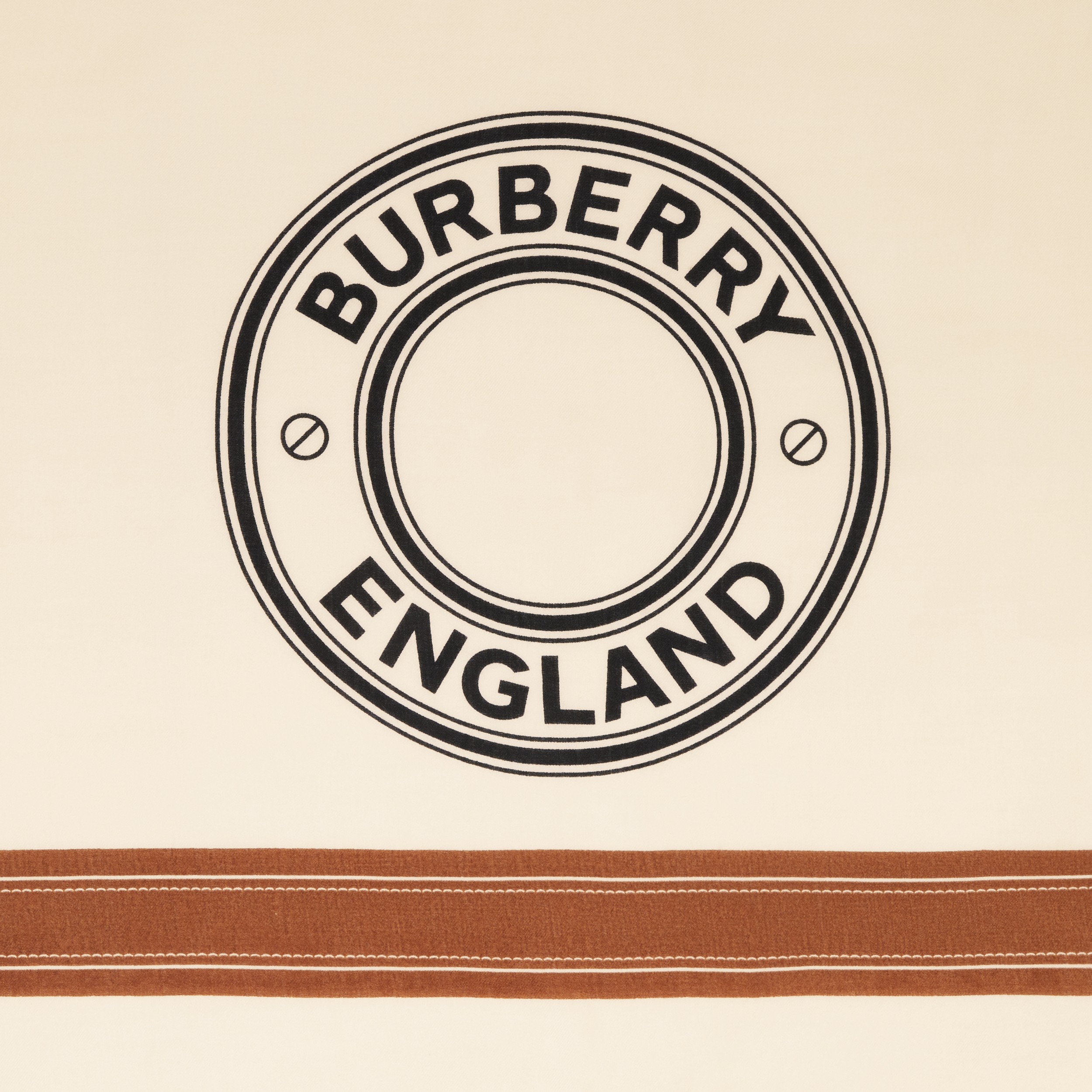 Logo Graphic Lightweight Cashmere Scarf in Natural White | Burberry ...