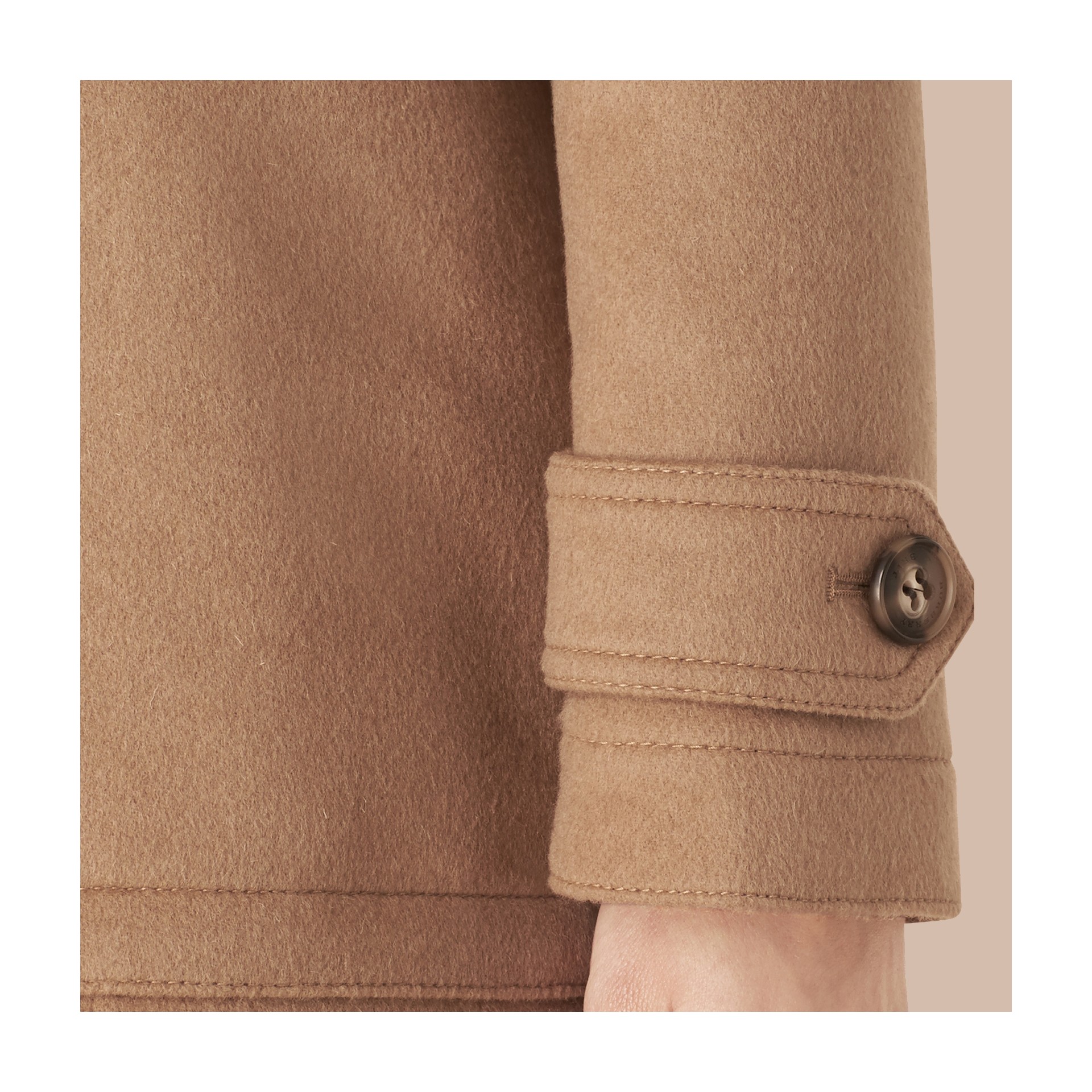 Fitted Wool Duffle Coat in New Camel | Burberry