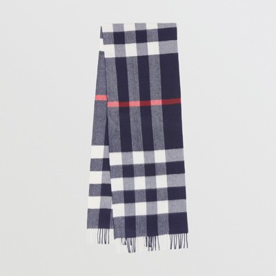 navy burberry scarf
