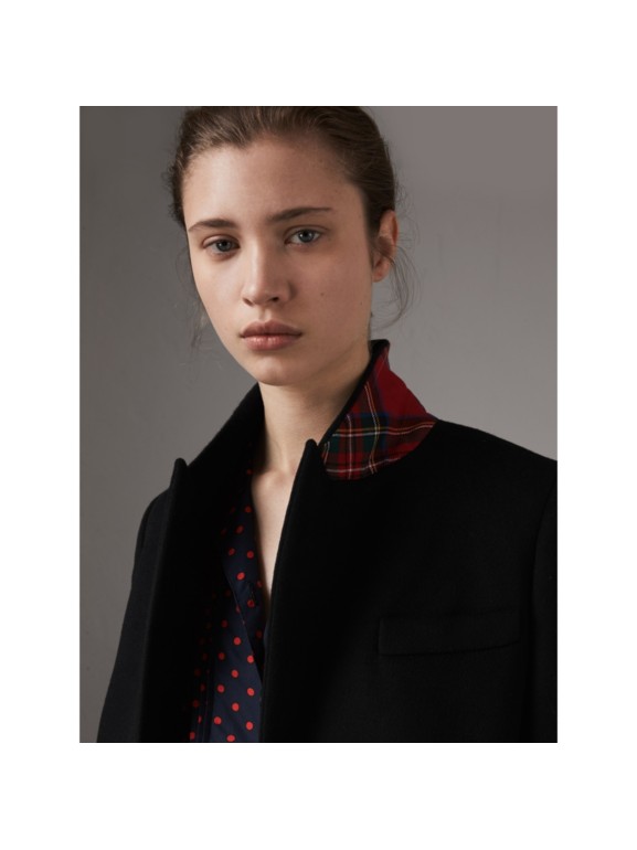 Wool Cashmere Tailored Coat in Black - Women | Burberry United States