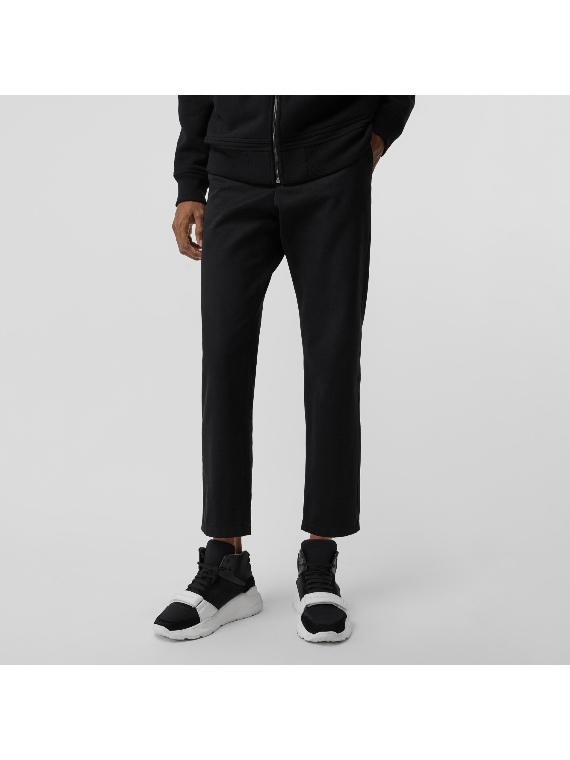 黑色 修身剪裁棉质混纺卡其裤 产品图片41