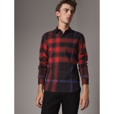 burberry mens flannel