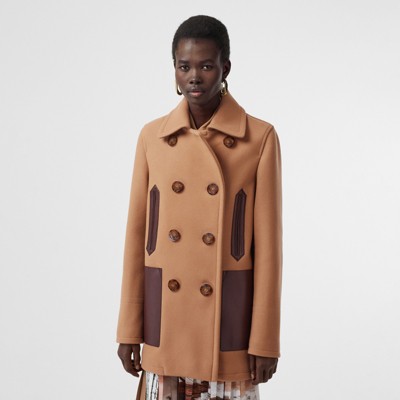 womens burberry pea coat