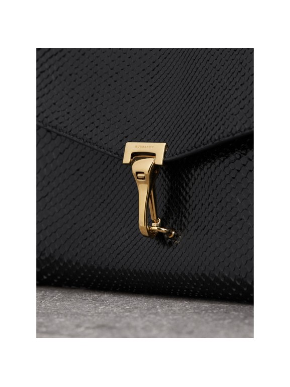 Small Python Crossbody Bag in Black - Women | Burberry United States