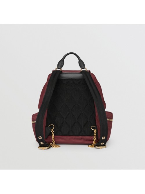 BURBERRY The Medium Rucksack in Technical Nylon and Leather