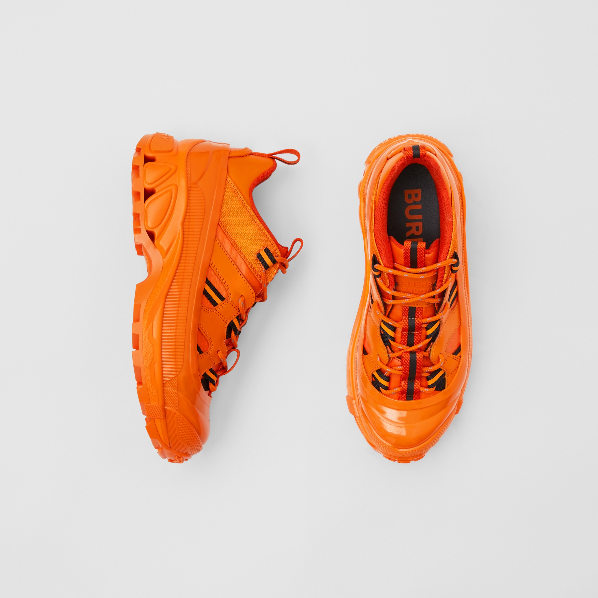 orange burberry shoes