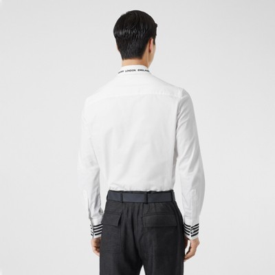 burberry shirt mens white