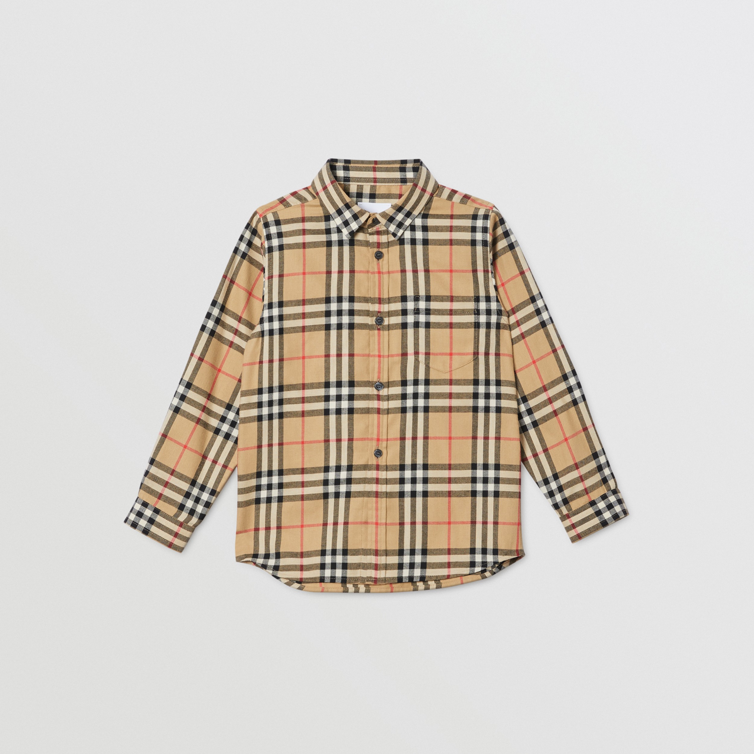 Vintage Check Cotton Flannel Shirt in Archive Beige | Burberry United ...