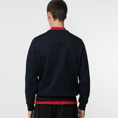 burberry embroidered crest jersey sweatshirt