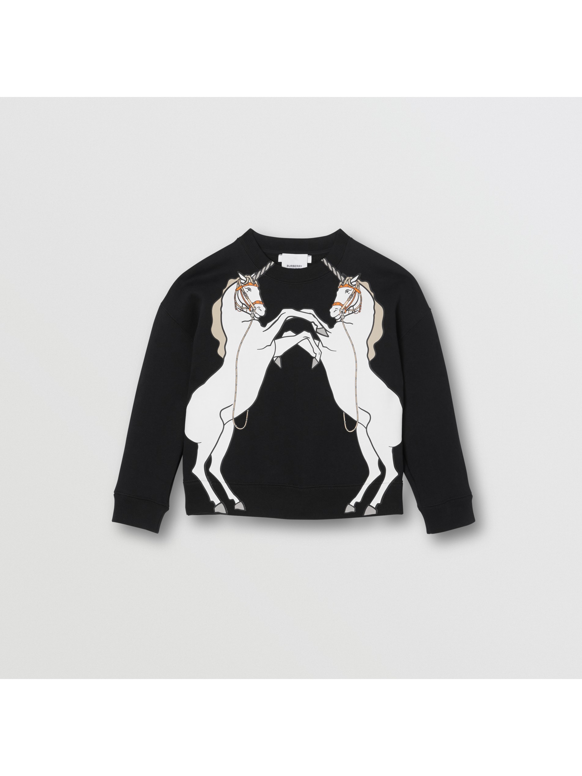 独角兽印花平织棉运动衫 (黑色) | burberry 博柏利