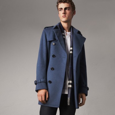 burberry trench coat mens blue