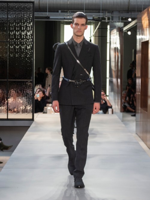 BURBERRY Leather Umbrella Holster with Chain Strap