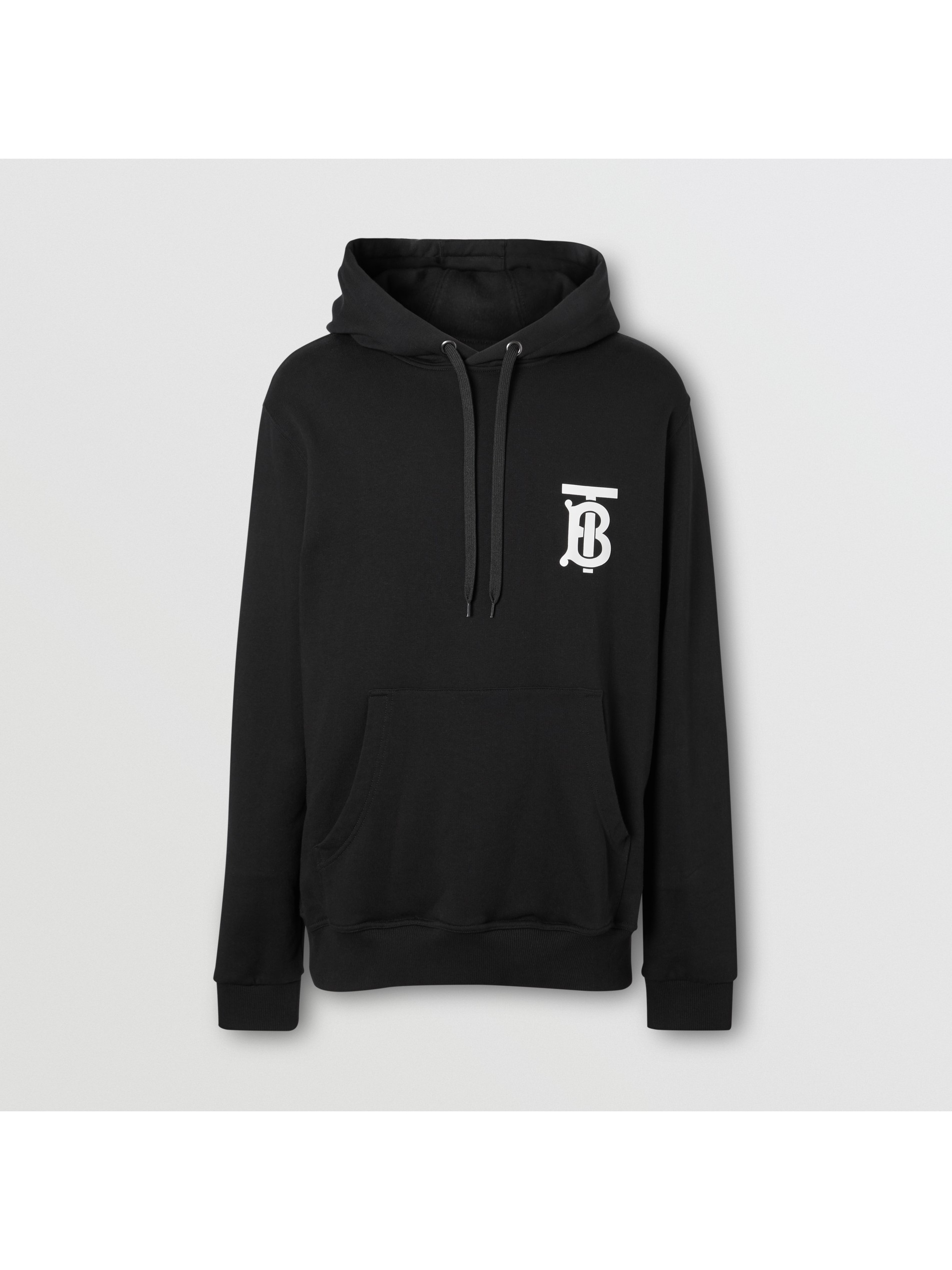 黑色 专属标识图案棉质连帽衫 产品图片31