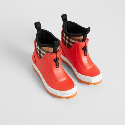 burberry red rain boots