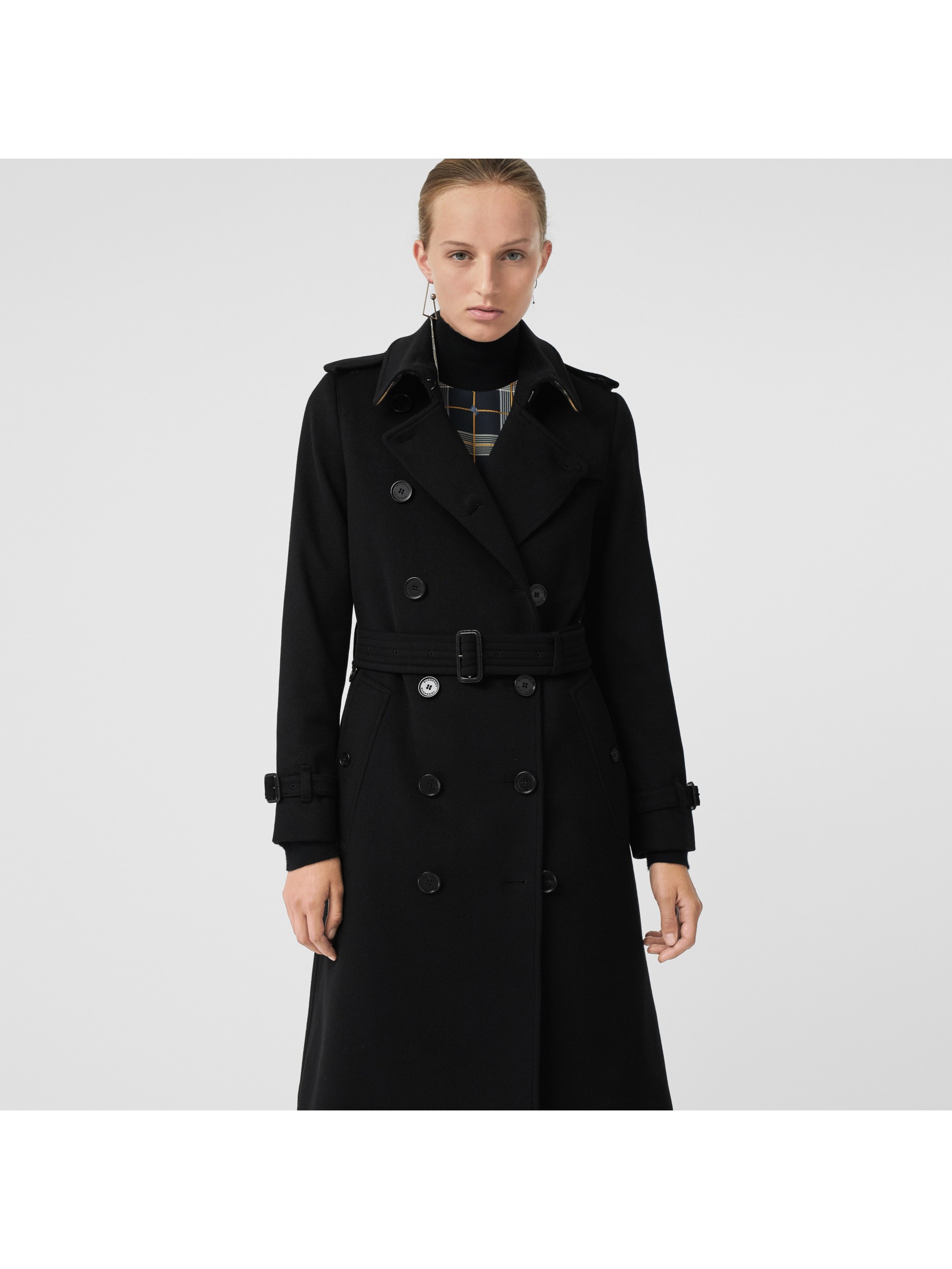 羊绒trench 风衣 (黑色) - 女士 | burberry 博柏利