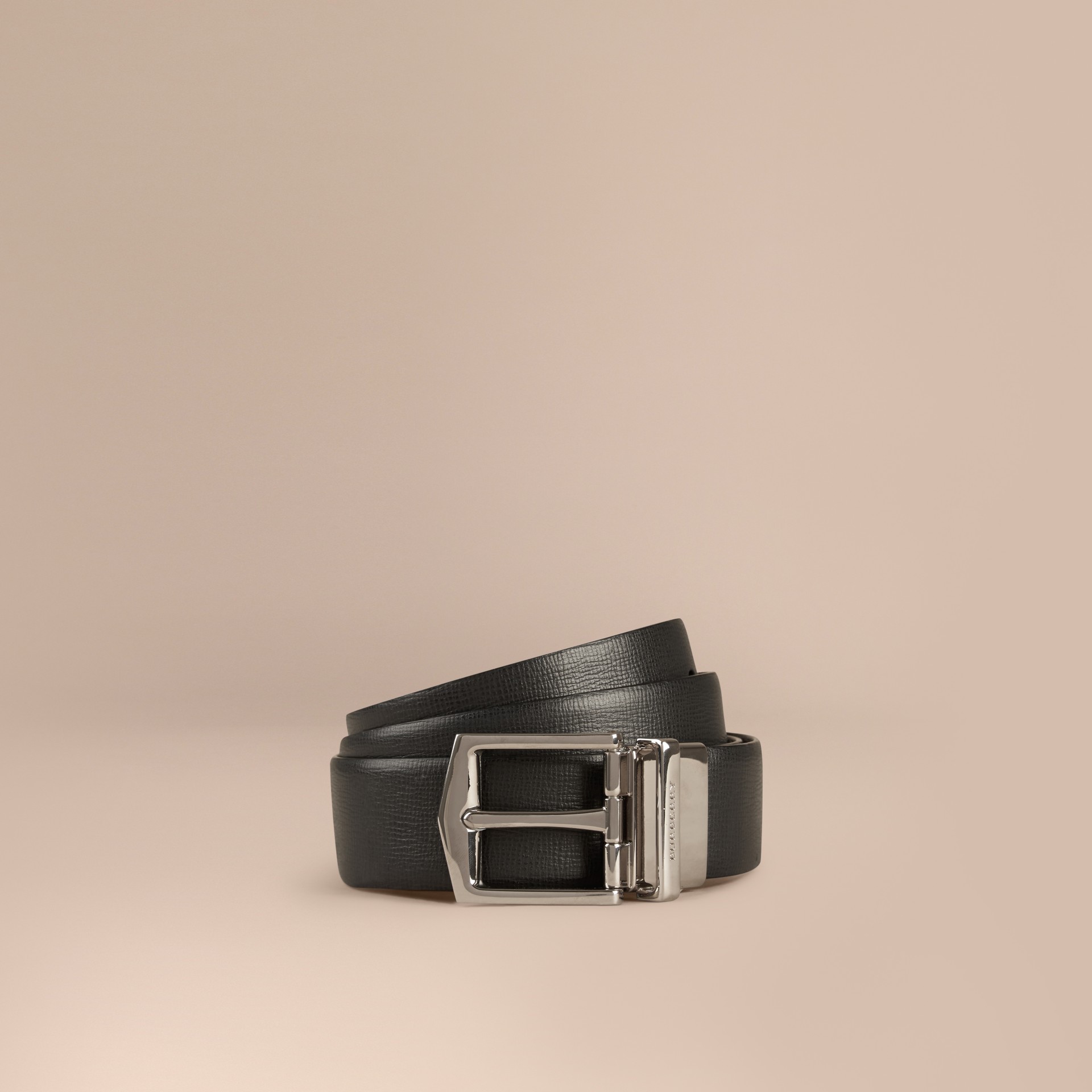 Reversible London Leather Belt in Black/chocolate - Men | Burberry ...