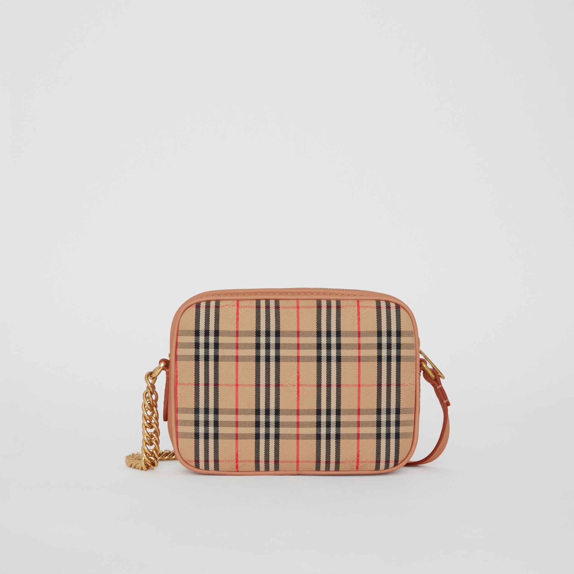 The 1983 Check Link Camera Bag in Peach - Women | Burberry United States