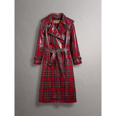 burberry wool plaid coat