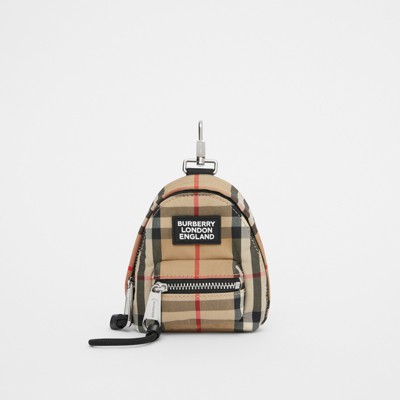 Vintage Check Backpack Charm in Archive Beige | Burberry® Official