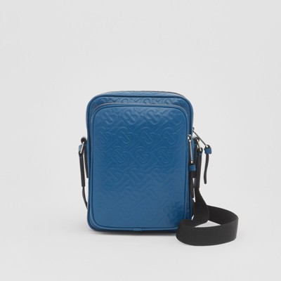 blue leather cross body bags