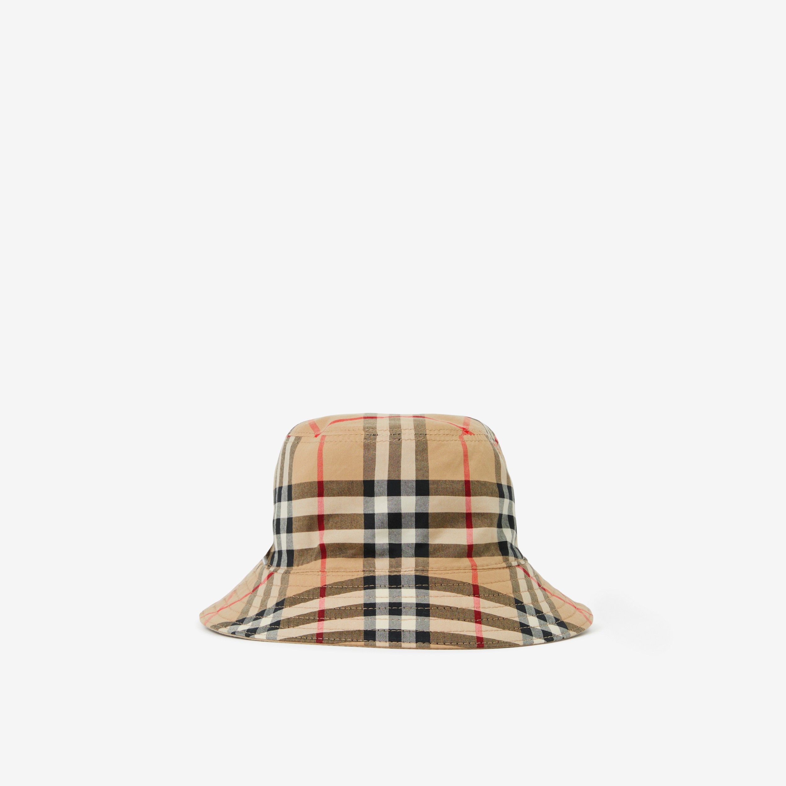 Gabardine Reversible Bucket Hat in Honey - Children | Burberry® Official - 3