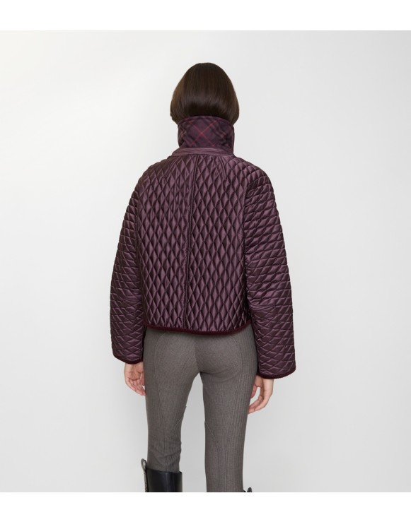 Cropped Quilted Nylon Floriston Jacket