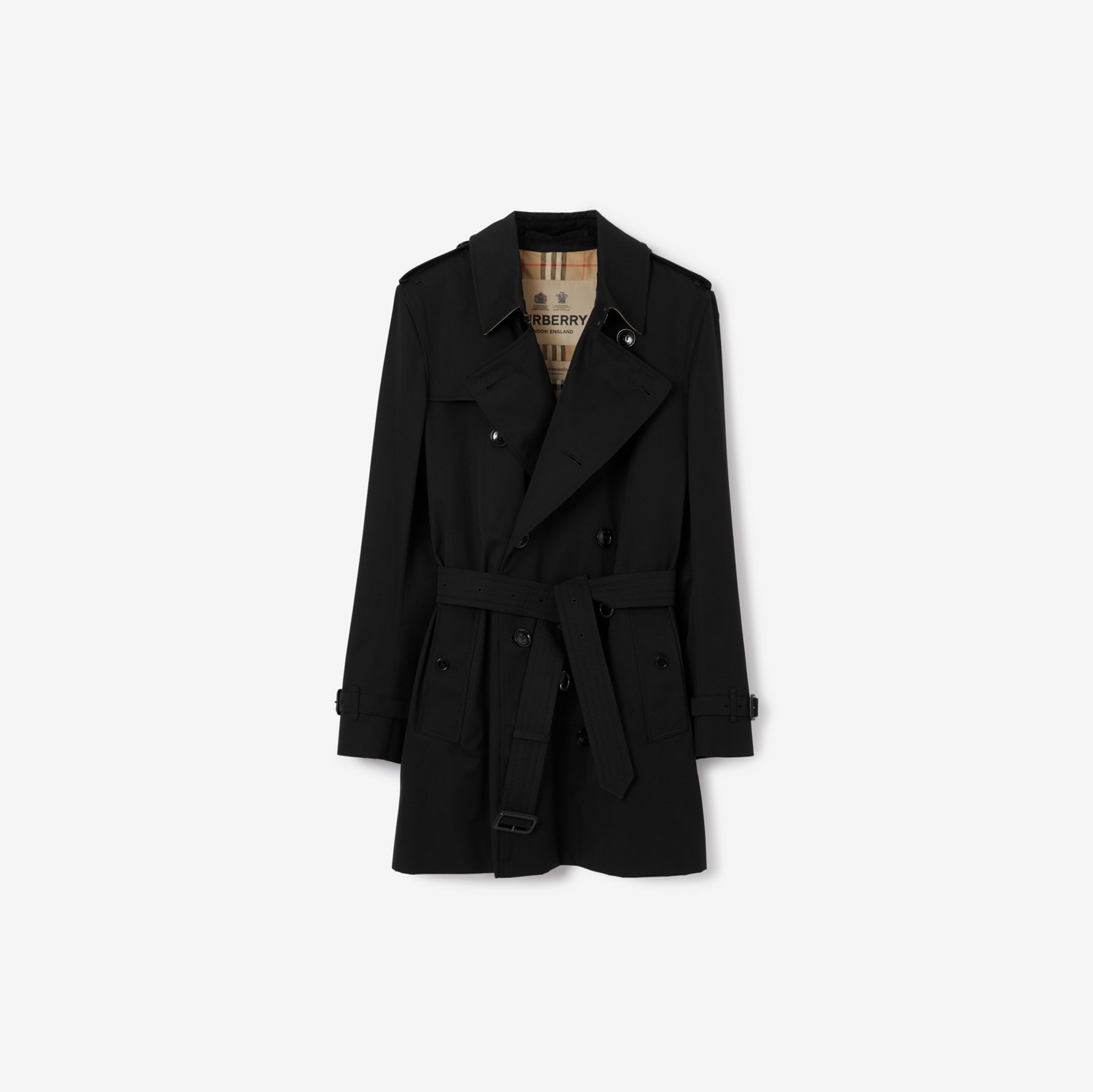 Trench coat Heritage Kensington corto (Negro) - Hombre | Burberry® oficial