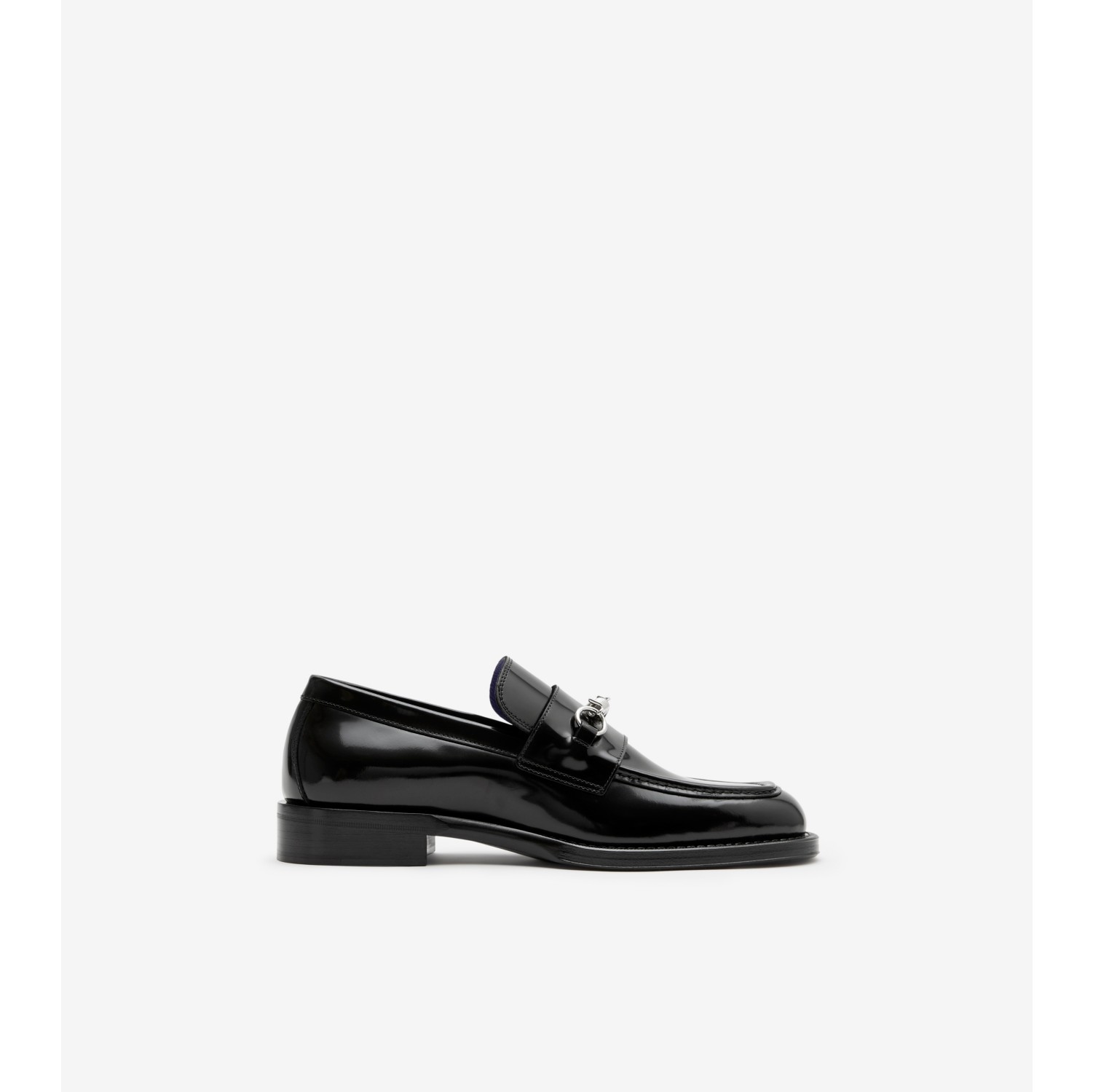 Leather Barbed Loafers in Black - Men | Burberry® Official