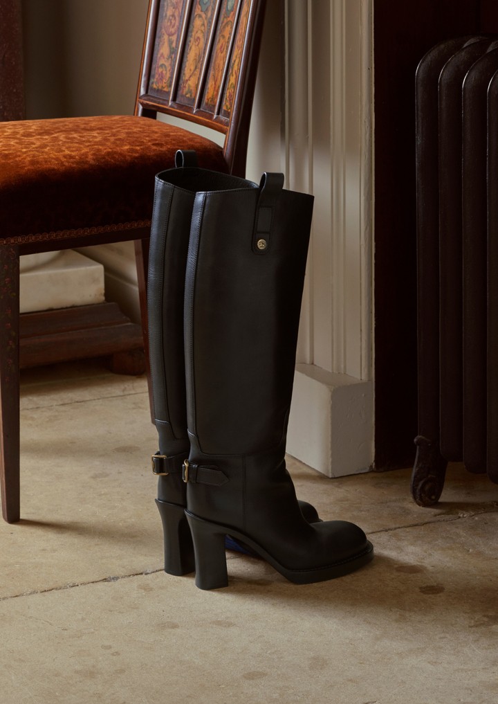 バーバリー　ロングブーツ　レザー　ノバチェック　ヒール　ブラウン 402A592F-AB9E-4ACD-80C1-