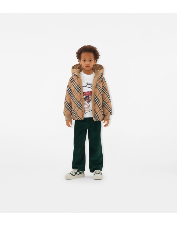 Burberry kids leather jacket on sale