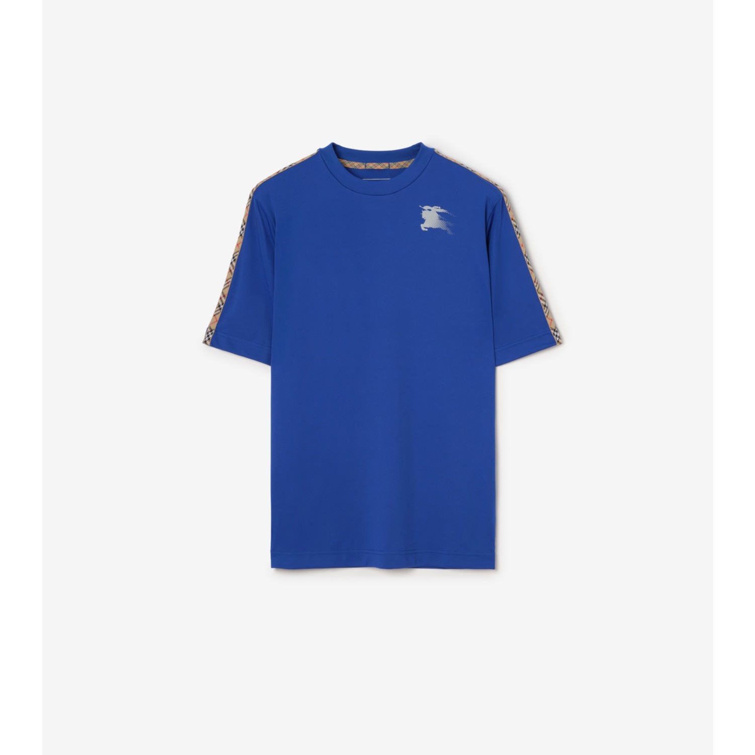 T-shirt in jersey con finiture Check