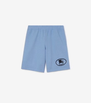 Knight Stamp Cotton Shorts in Cornflower blue - Men | Burberry® Official
