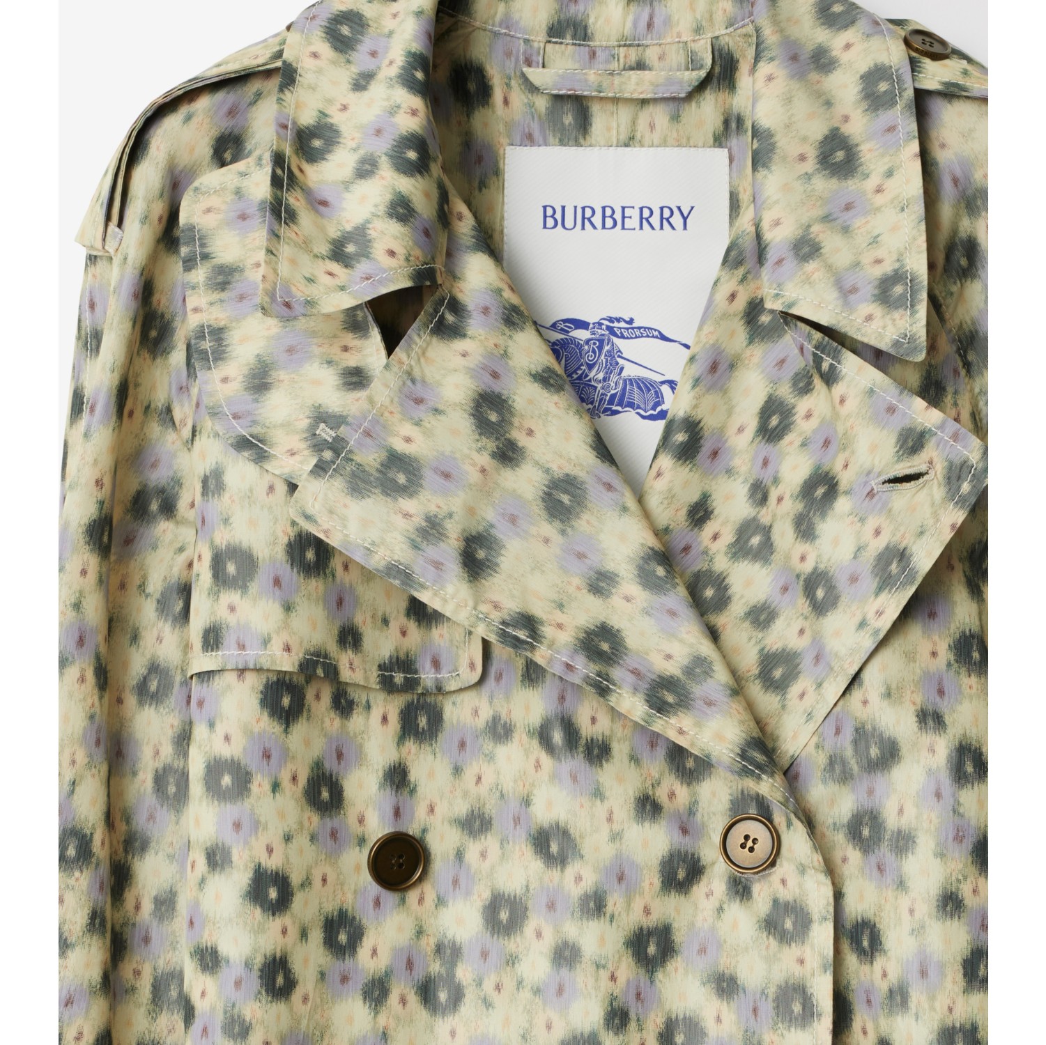 Langer leichter Trenchcoat mit Gänseblümchen