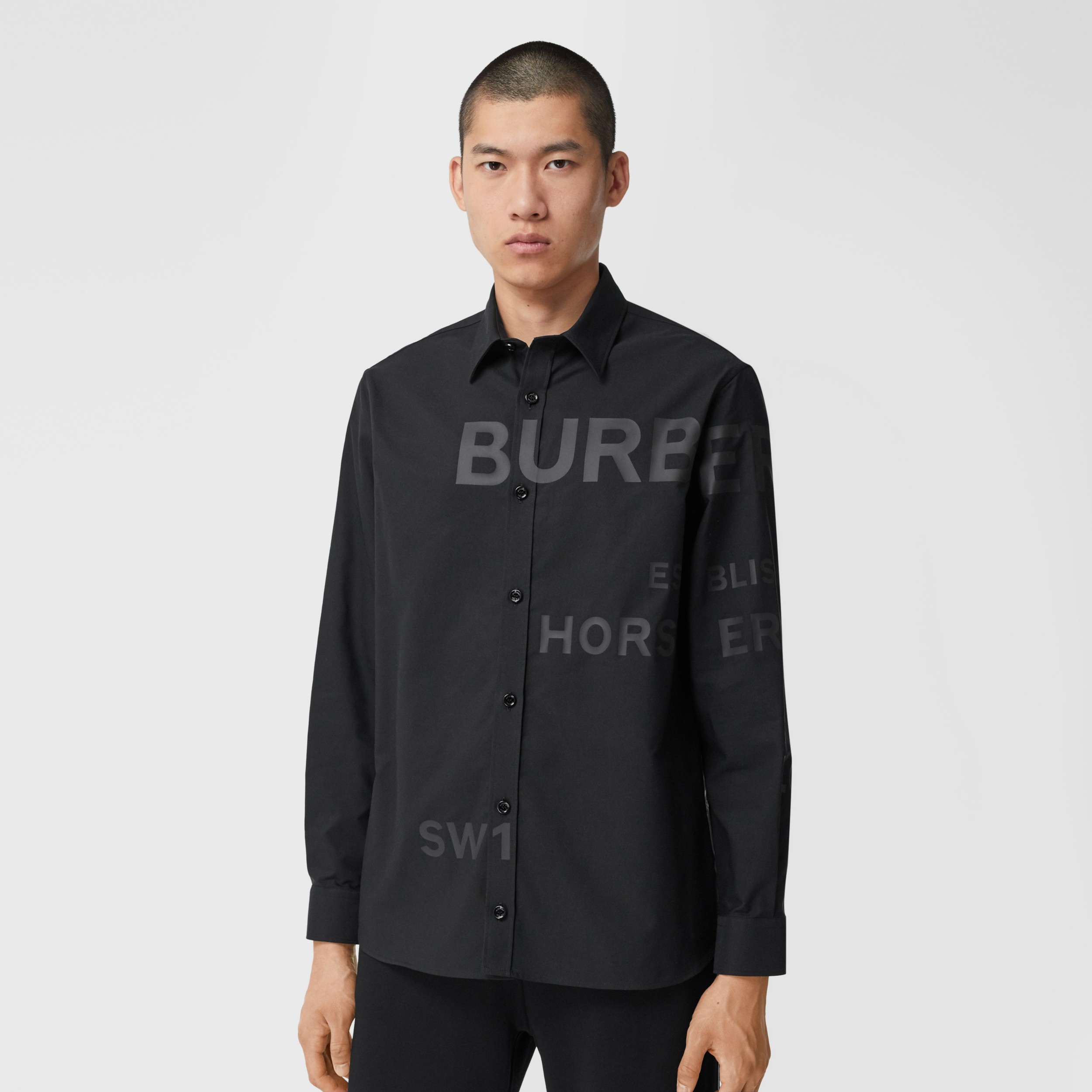 graphpaper oxford oversized bandcollar shirt