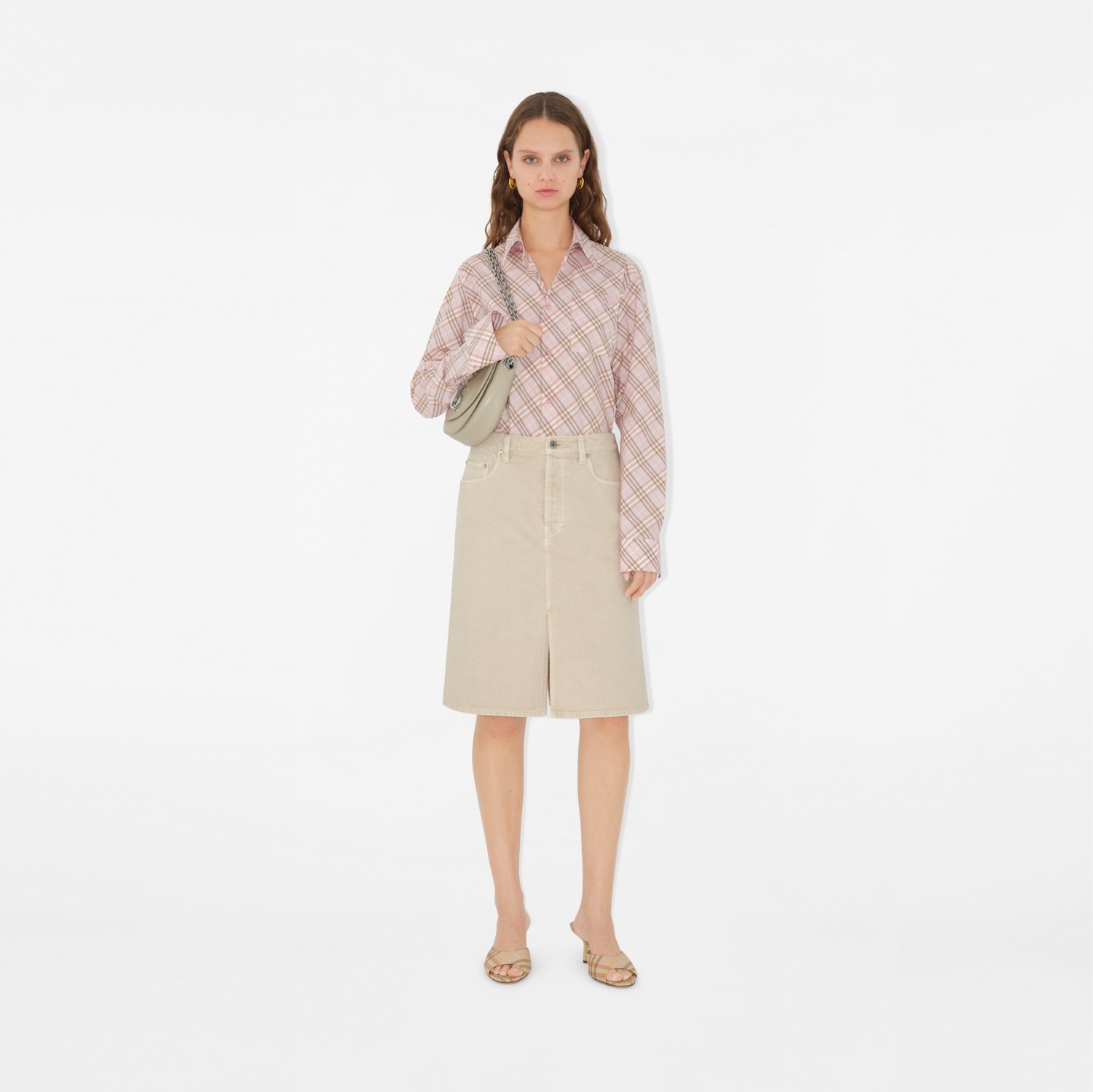 デニムスカート (オーツ) - ウィメンズ, コットン | Burberry デニムスカート (オーツ) - ウィメンズ, コットン | Burberry