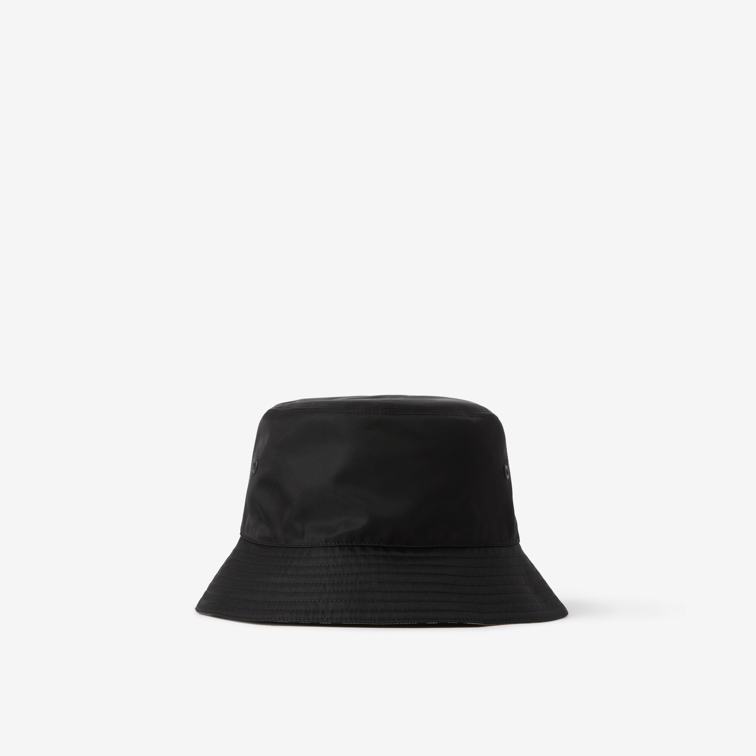 Nylon Reversible Bucket Hat in Black/archive Beige | Burberry