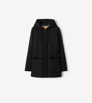 Quilted Nylon Parka in Black/sand - Women | Burberry® Official