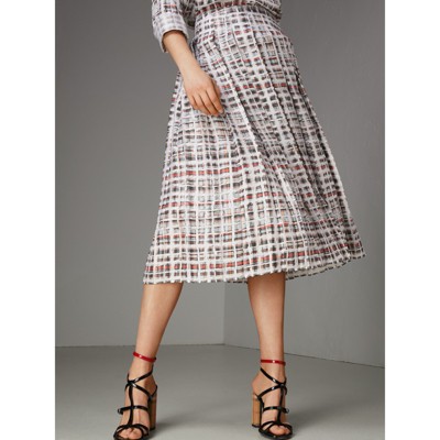 burberry check skirt womens